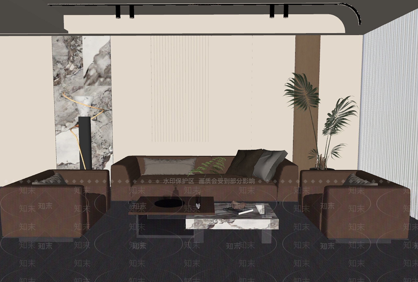现代意式其他办公区域SU模型下载【ID:1188442213】