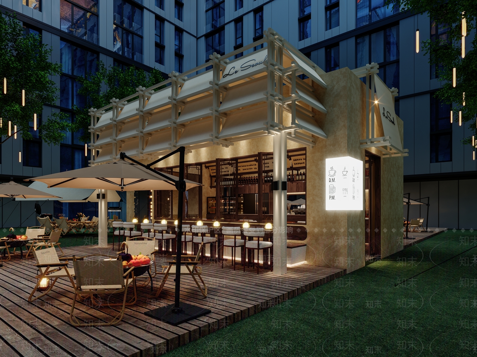 现代新中式门头3D模型下载【ID:1188445764】