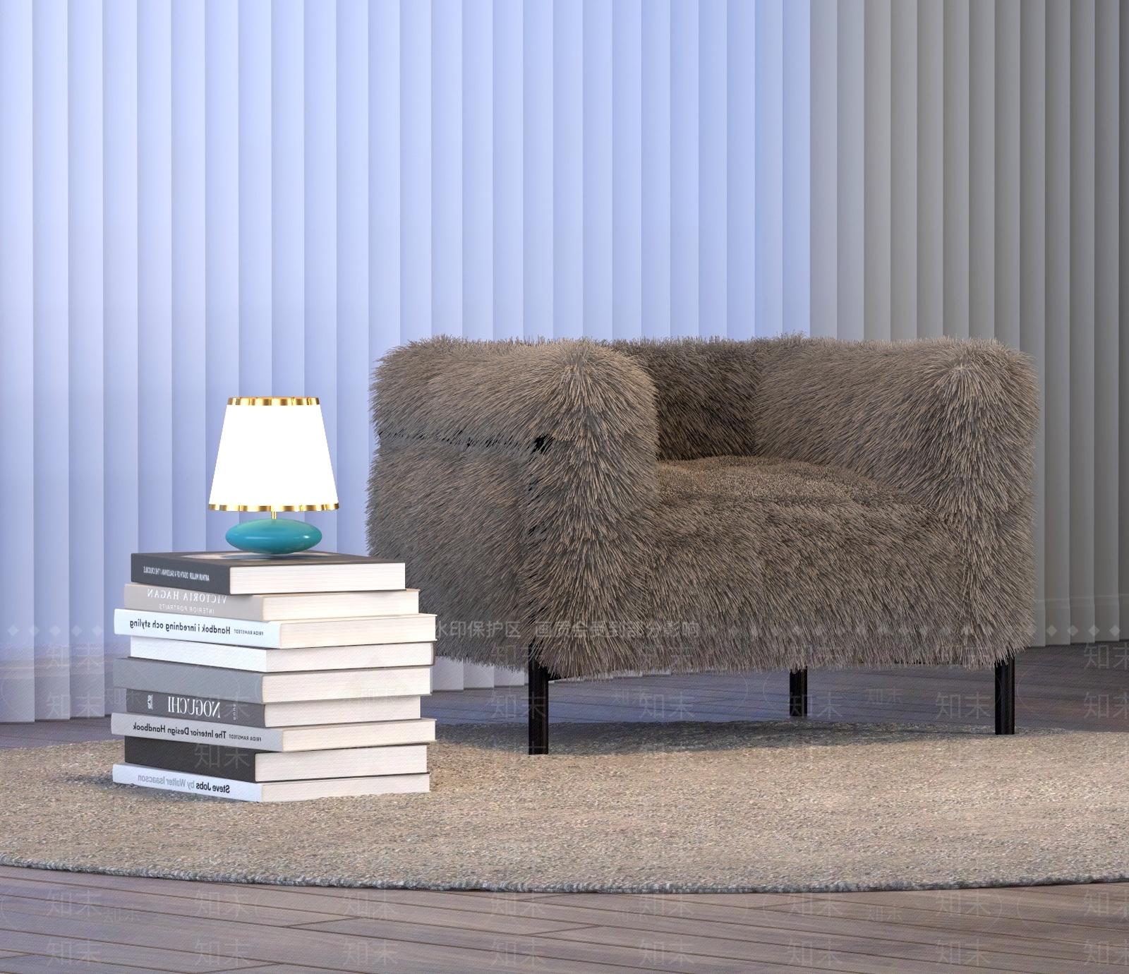 现代新中式台灯3D模型下载【ID:1188448663】