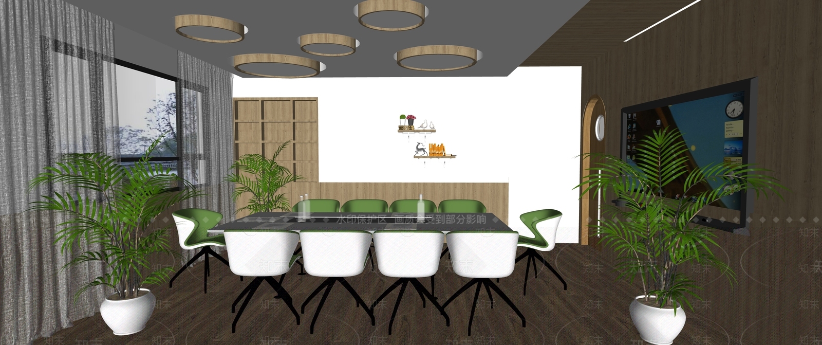 现代会议室SU模型下载【ID:1188547292】