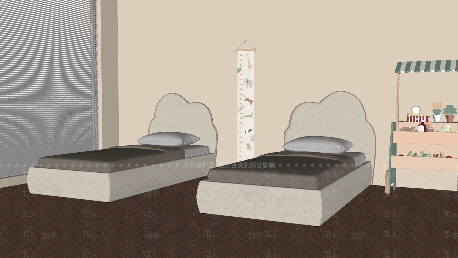 现代简约儿童床SU模型下载【ID:1188450225】
