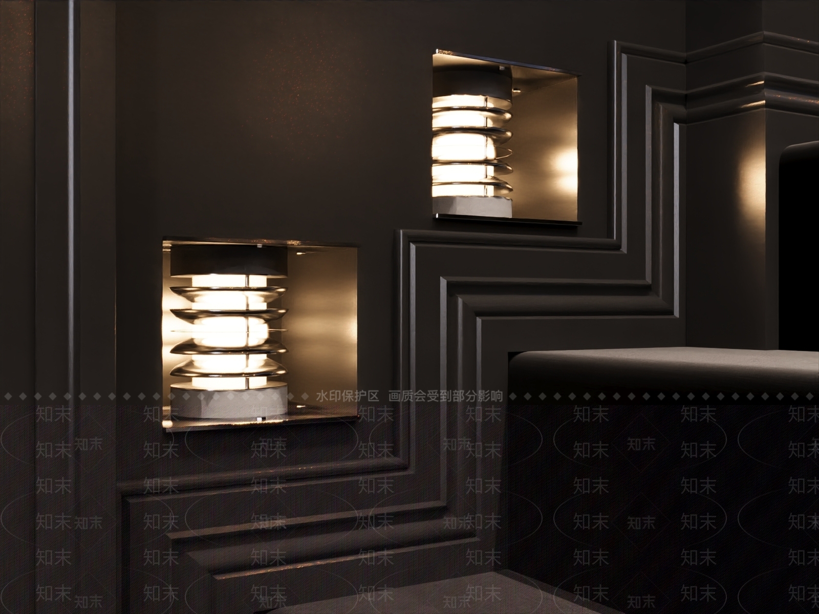 现代壁灯3D模型下载【ID:1188451020】