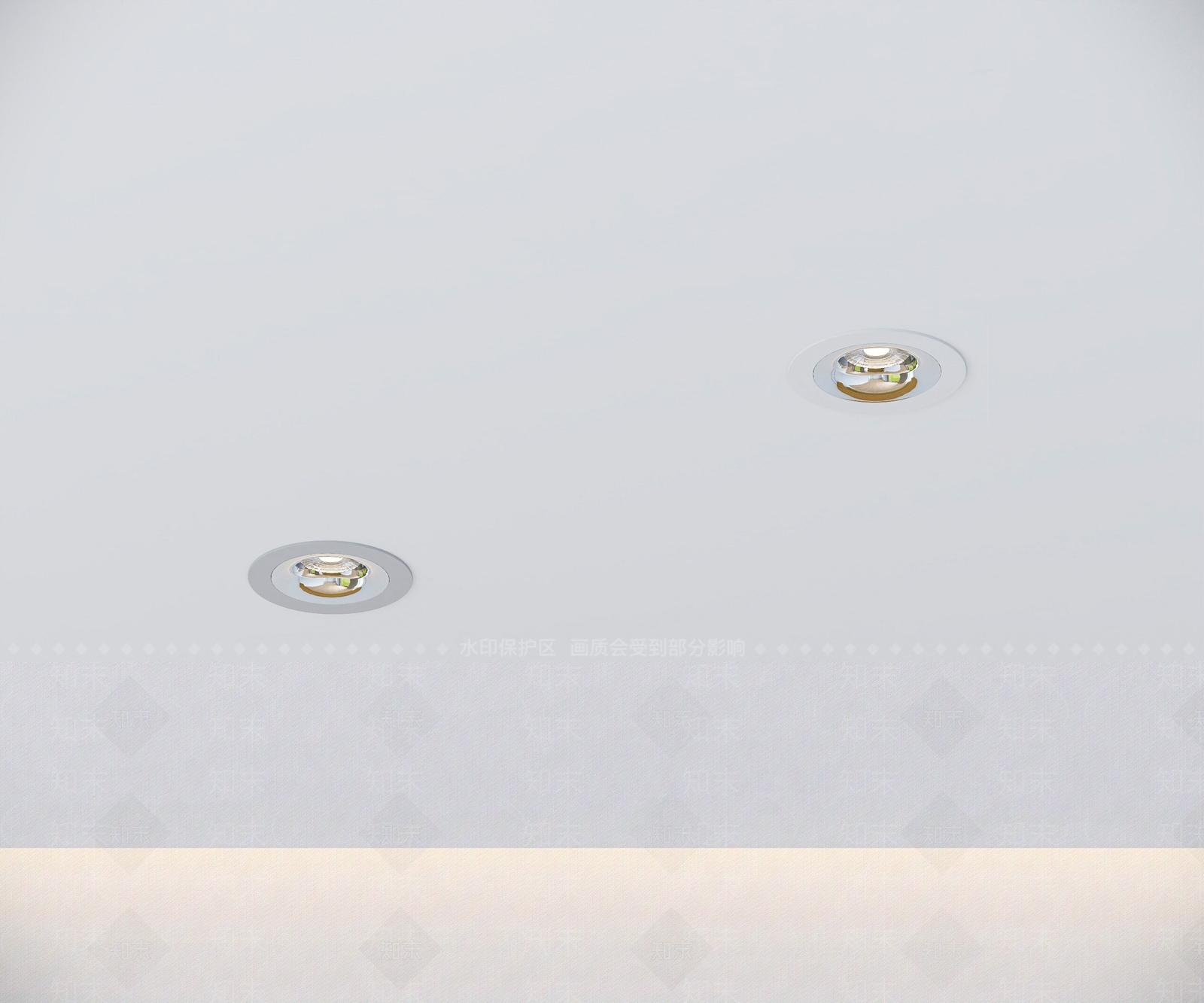 现代极简筒灯射灯SU模型下载【ID:1188455070】