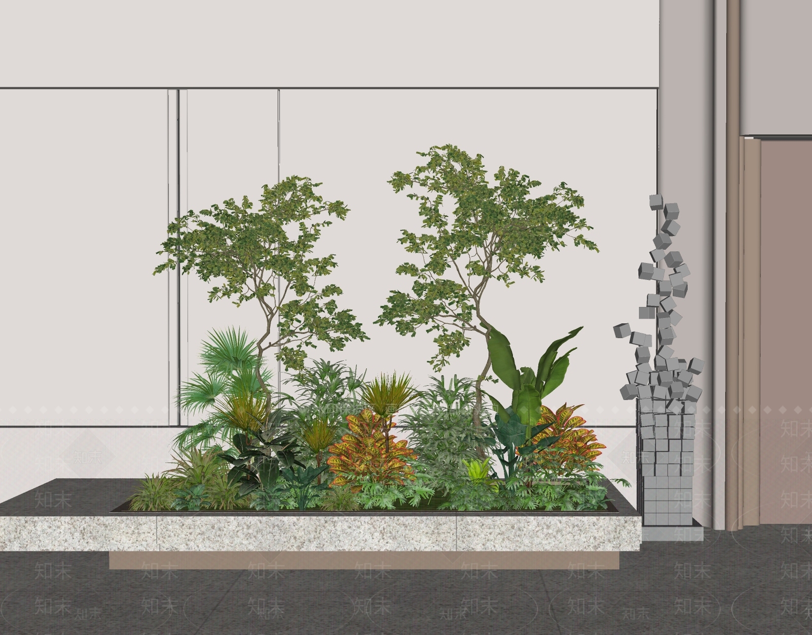 植物组合SU模型下载【ID:1188463078】