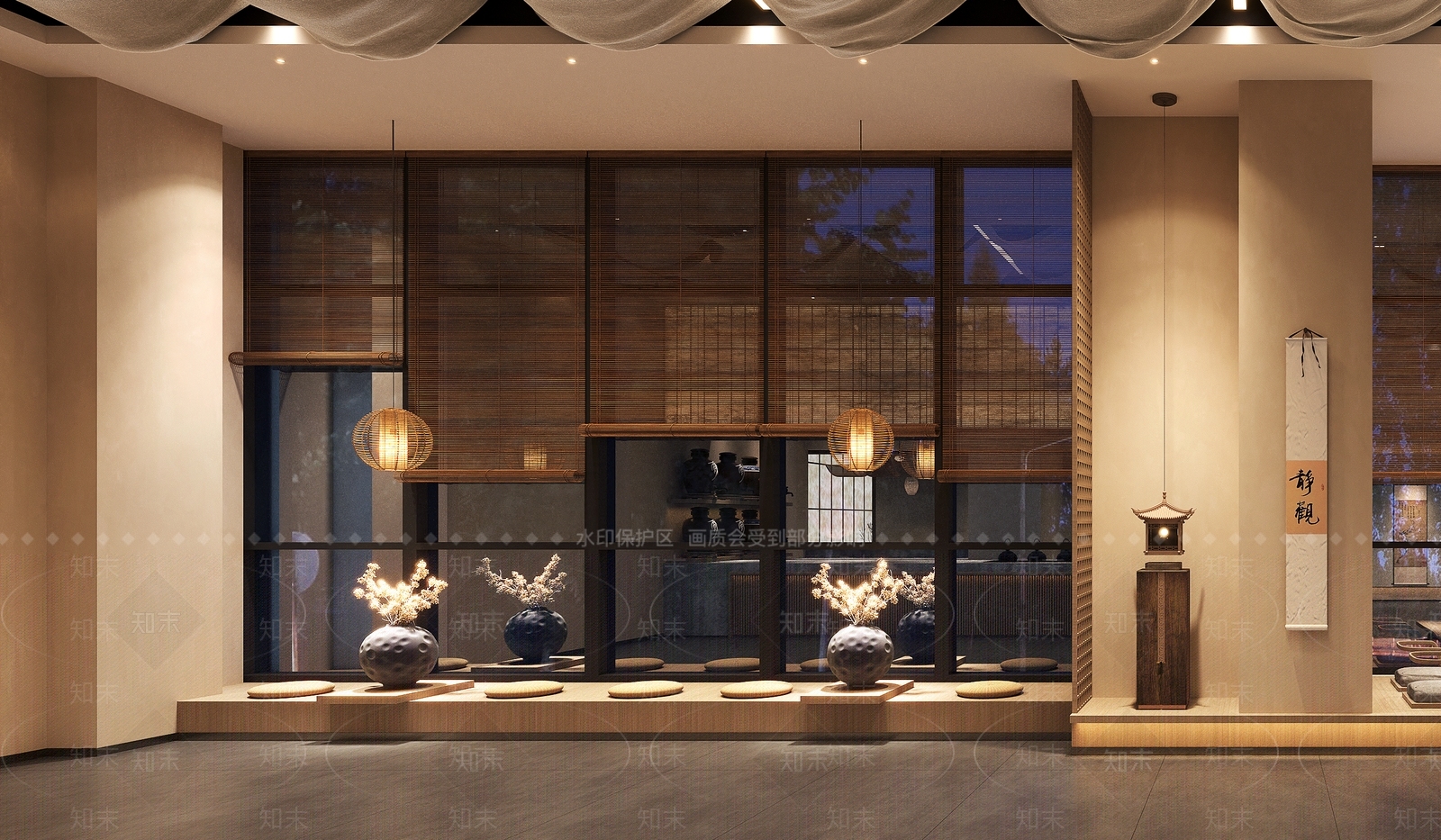新中式禅意美容院3D模型下载【ID:1188466183】