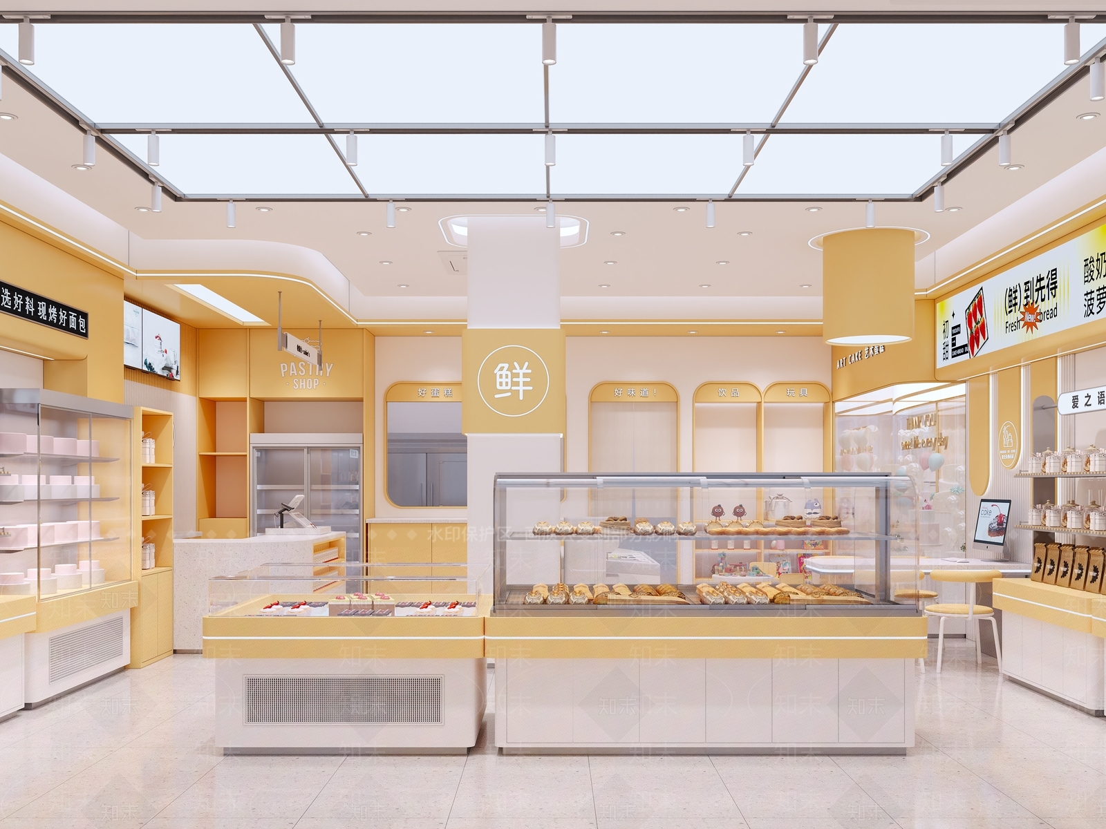 现代蛋糕店3D模型下载【ID:1215056165】