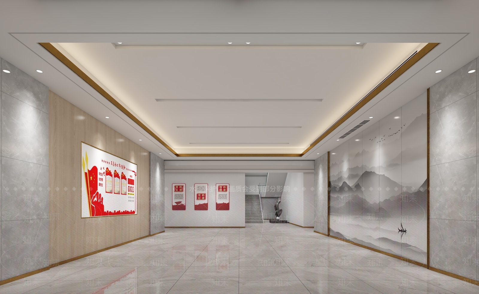 现代办公大厅3D模型下载【ID:1188469305】