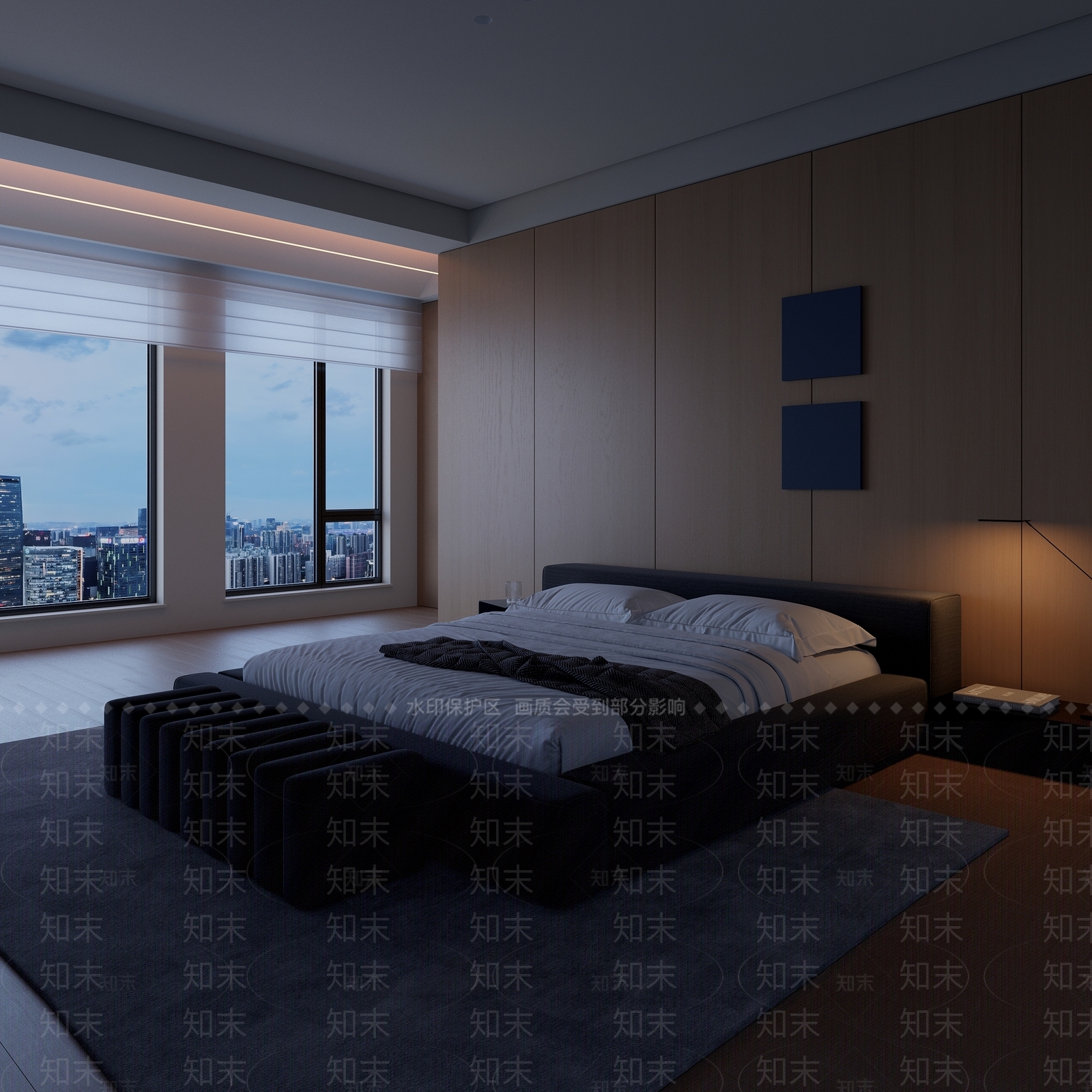 现代酒店客房3D模型下载【ID:1215056209】