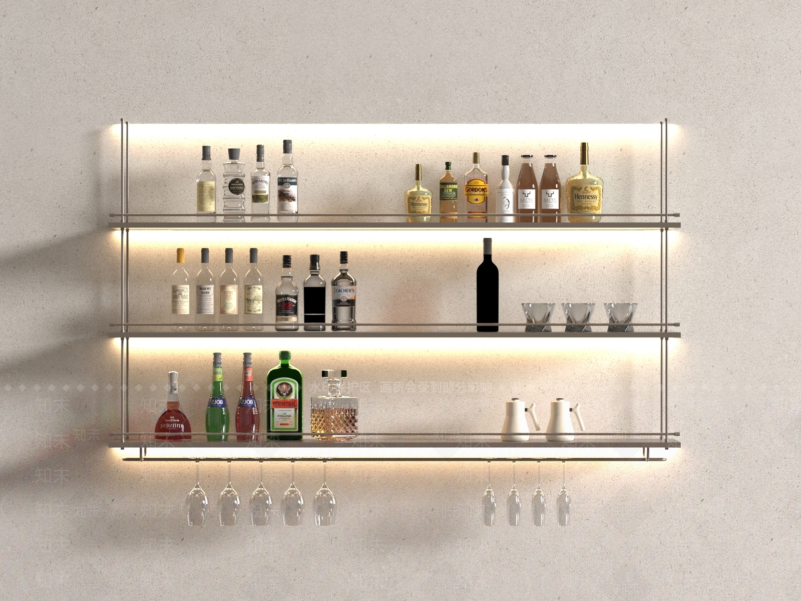 酒架3D模型下载【ID:1188474379】