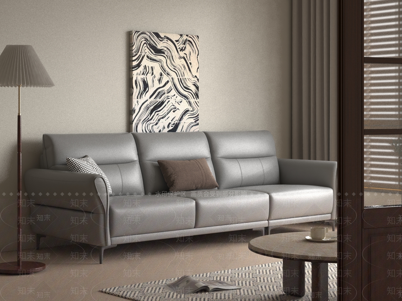 三人沙发3D模型下载【ID:1188475314】