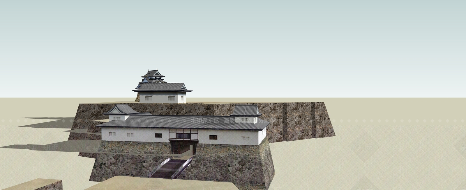 日式古建筑SU模型下载【ID:1188493455】
