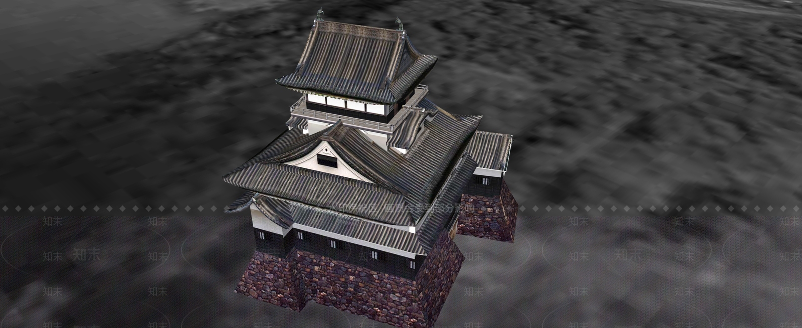 日式古建筑SU模型下载【ID:1188494293】