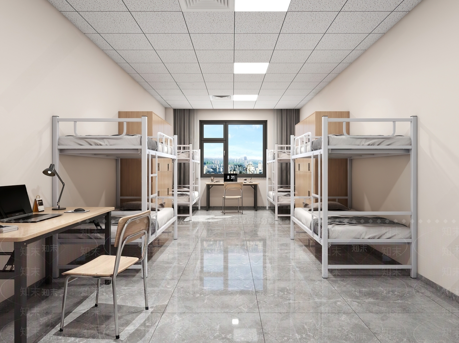 现代简约宿舍3D模型下载【ID:1188496040】