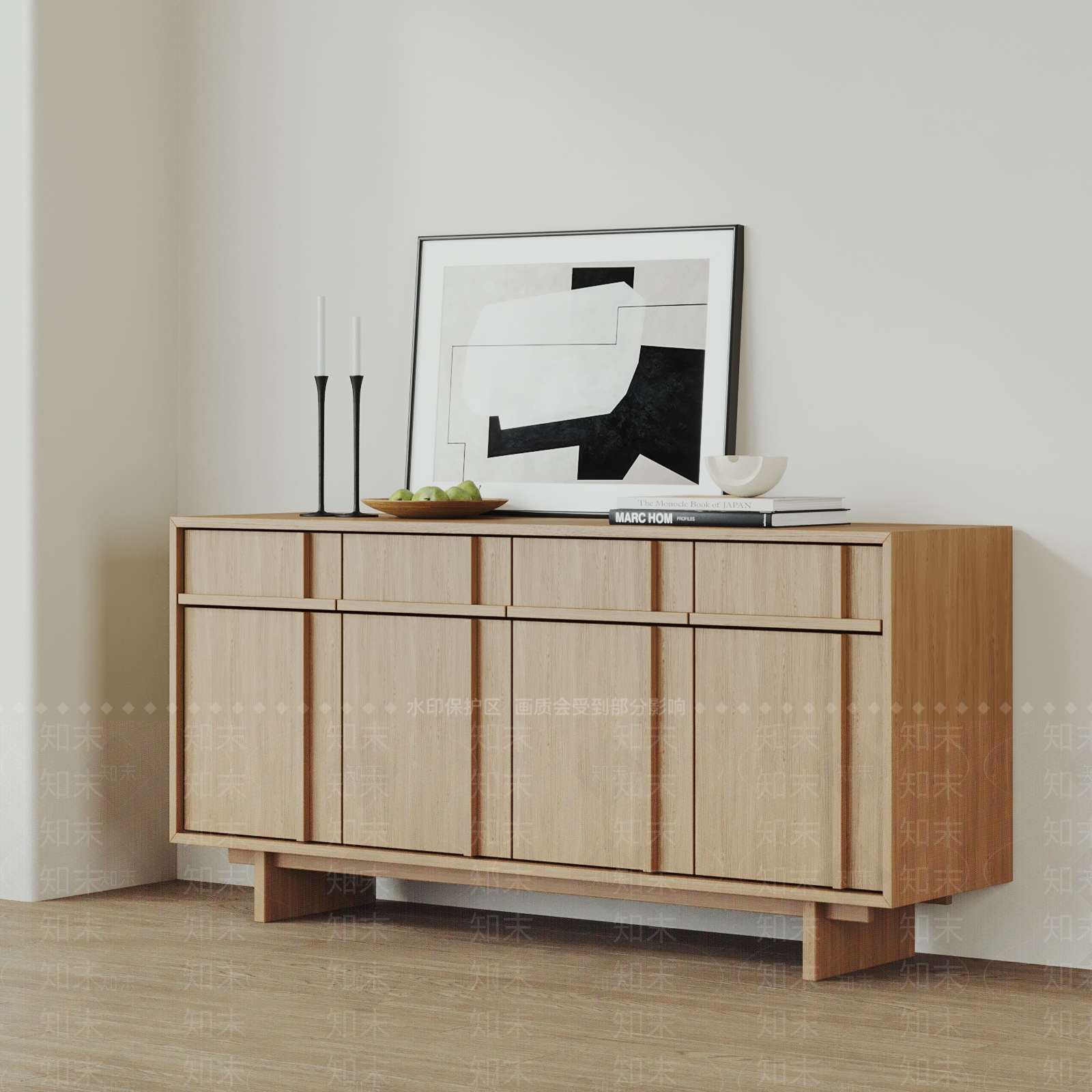 现代北欧玄关柜3D模型下载【ID:1188495727】