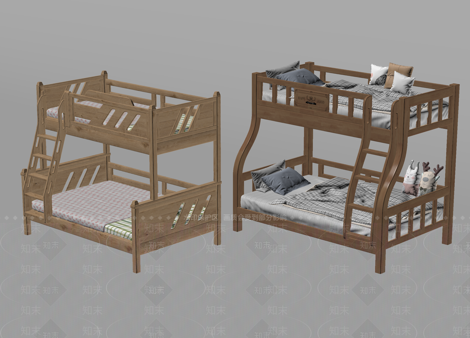 现代上下床SU模型下载【ID:1188500978】