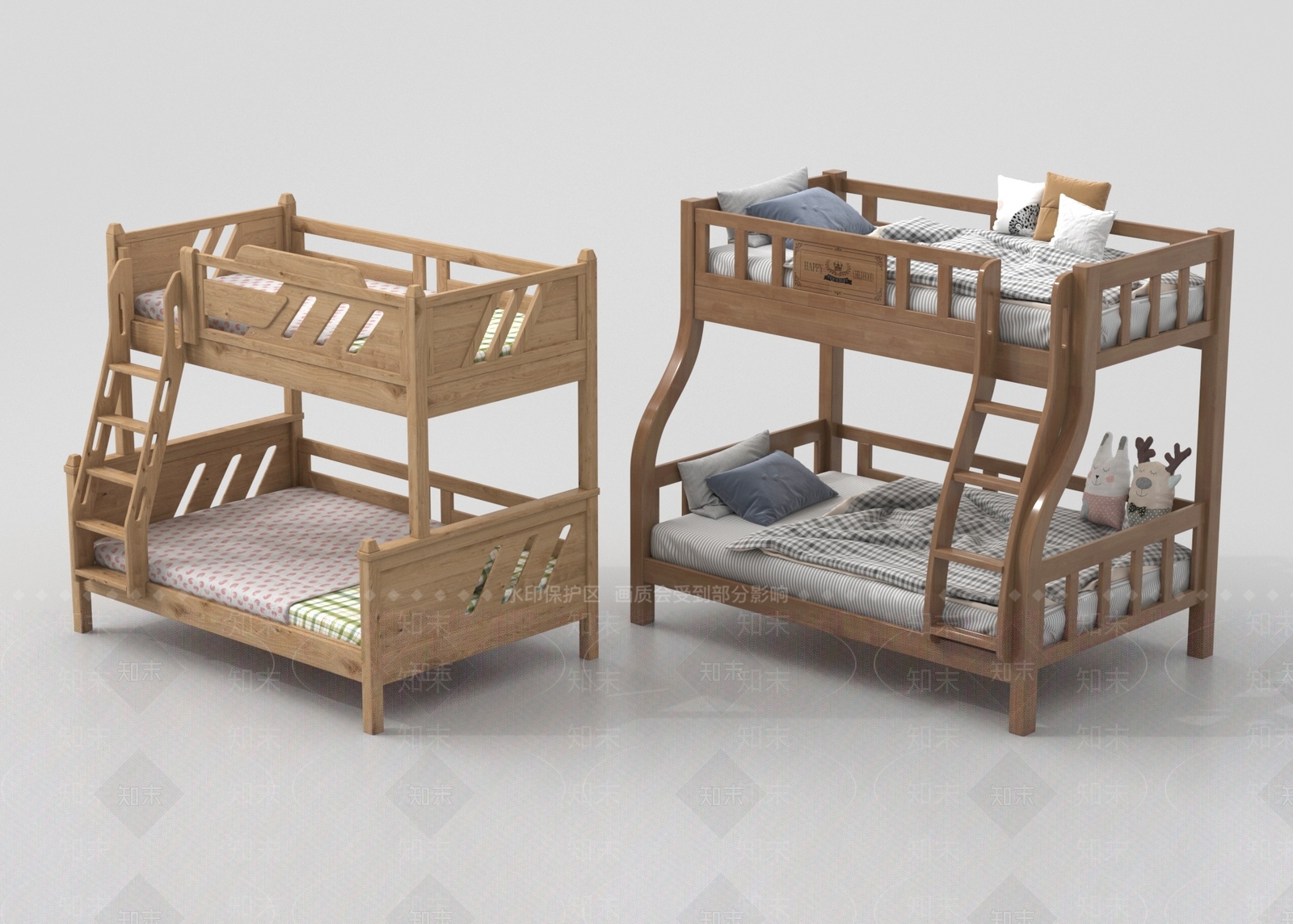 现代上下床3D模型下载【ID:1188501141】