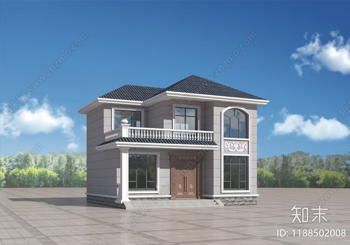 欧式简欧别墅建筑施工图下载【ID:1188502008】