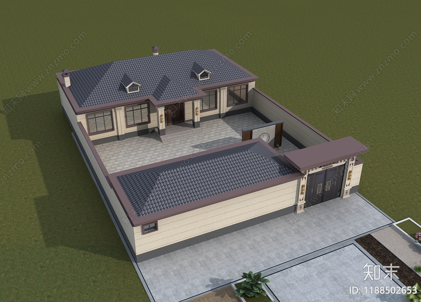 新中式别墅建筑施工图下载【ID:1188502653】