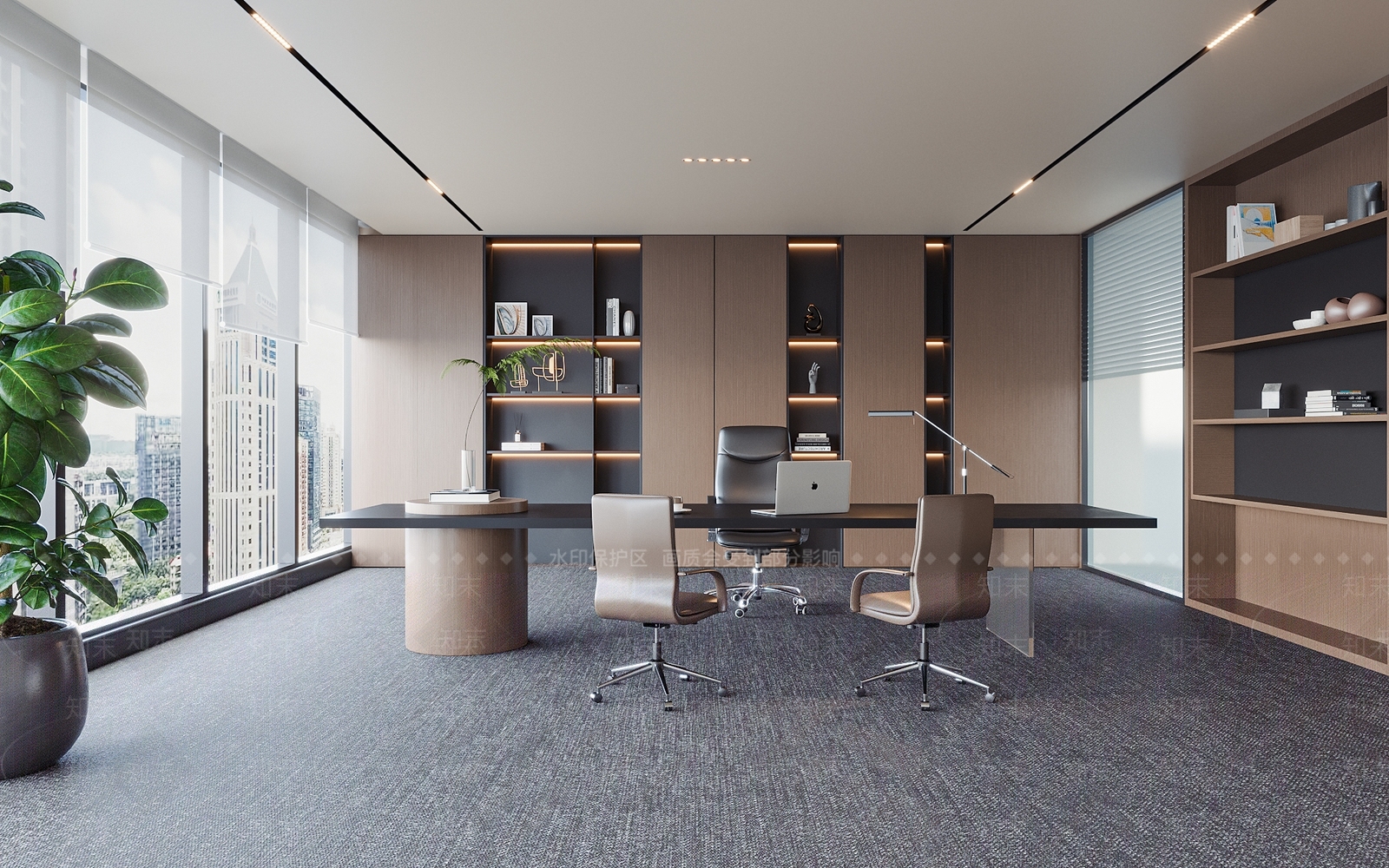 现代简约经理办公室SU模型下载【ID:1188508715】