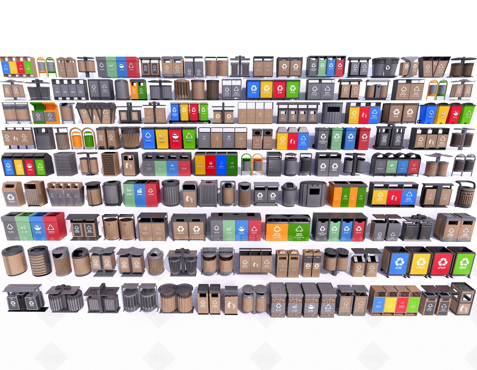 现代新中式垃圾桶SU模型下载【ID:1188512478】