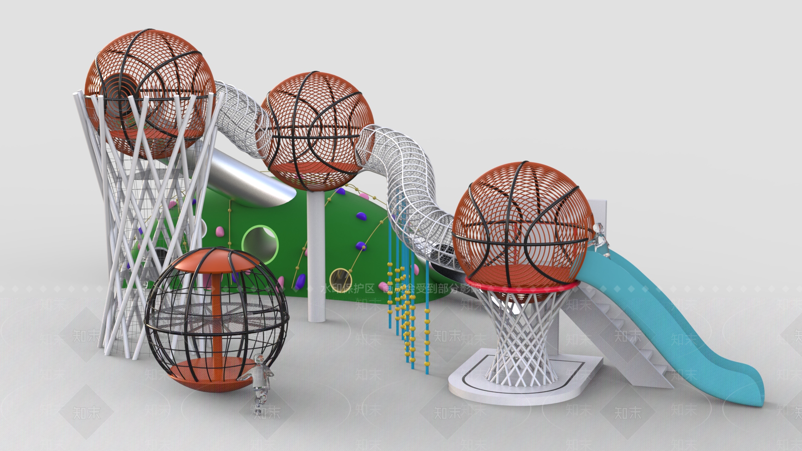现代儿童游乐区SU模型下载【ID:1188513655】