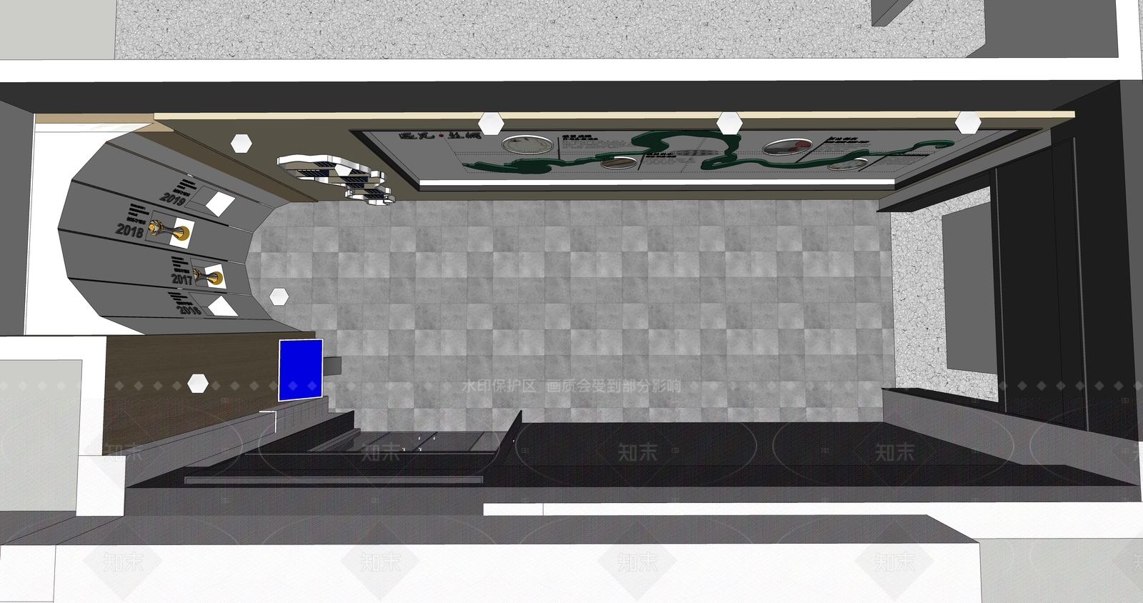 新中式其他学校空间SU模型下载【ID:1188515052】