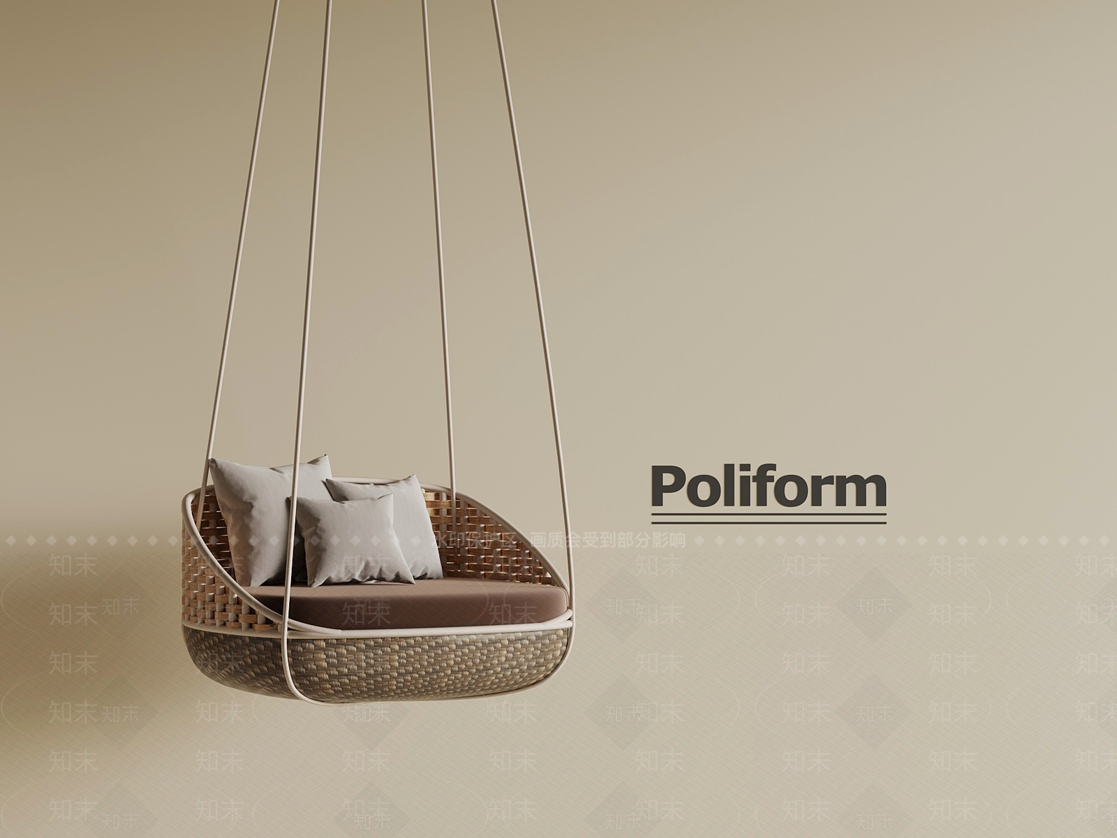 现代中古吊椅3D模型下载【ID:1188514827】