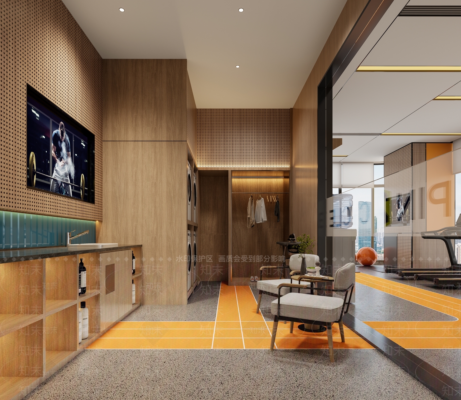 现代健身房3D模型下载【ID:1188520440】