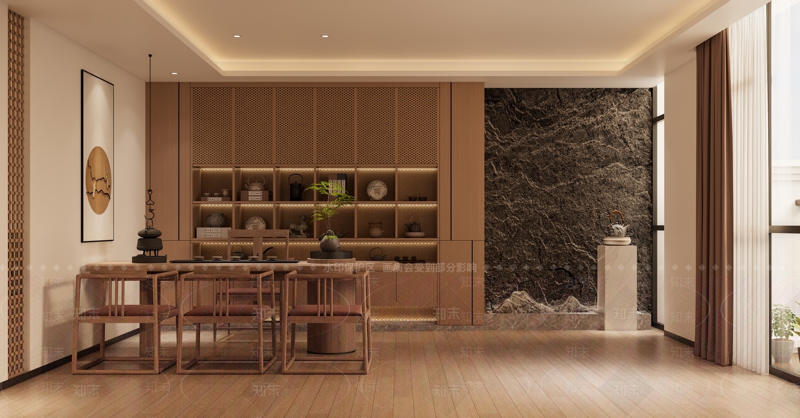 新中式茶馆3D模型下载【ID:1188519528】