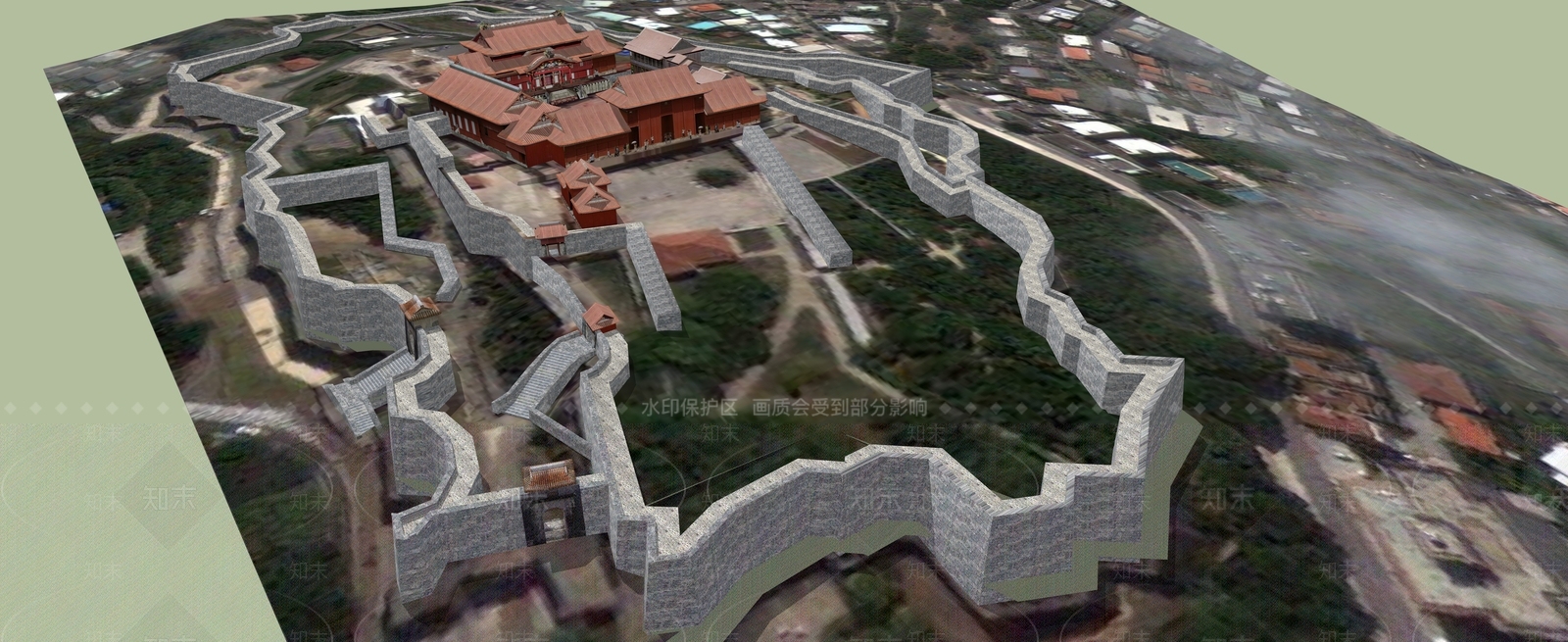 日式古建筑SU模型下载【ID:1188519869】