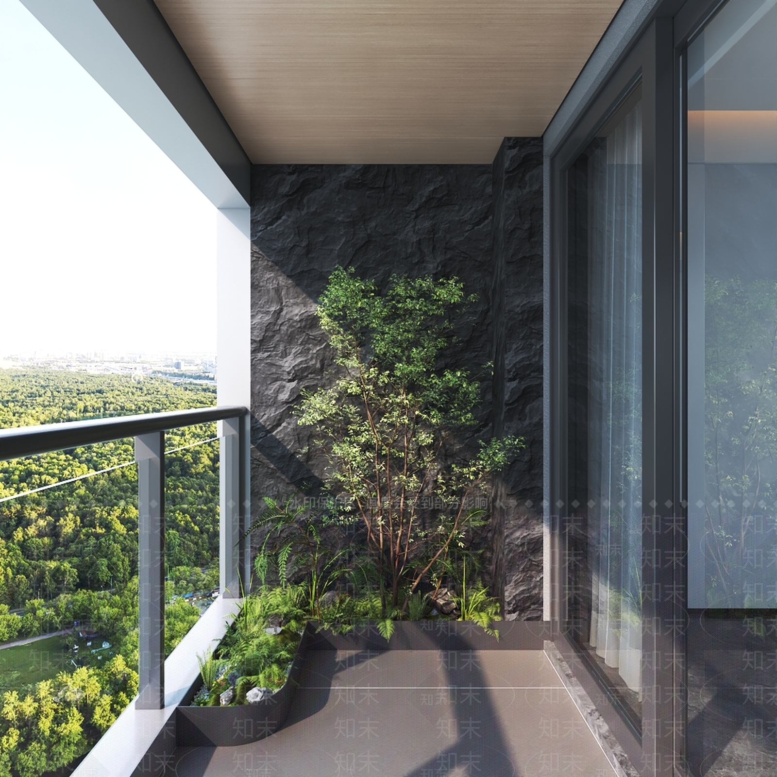 现代阳台3D模型下载【ID:1188519943】