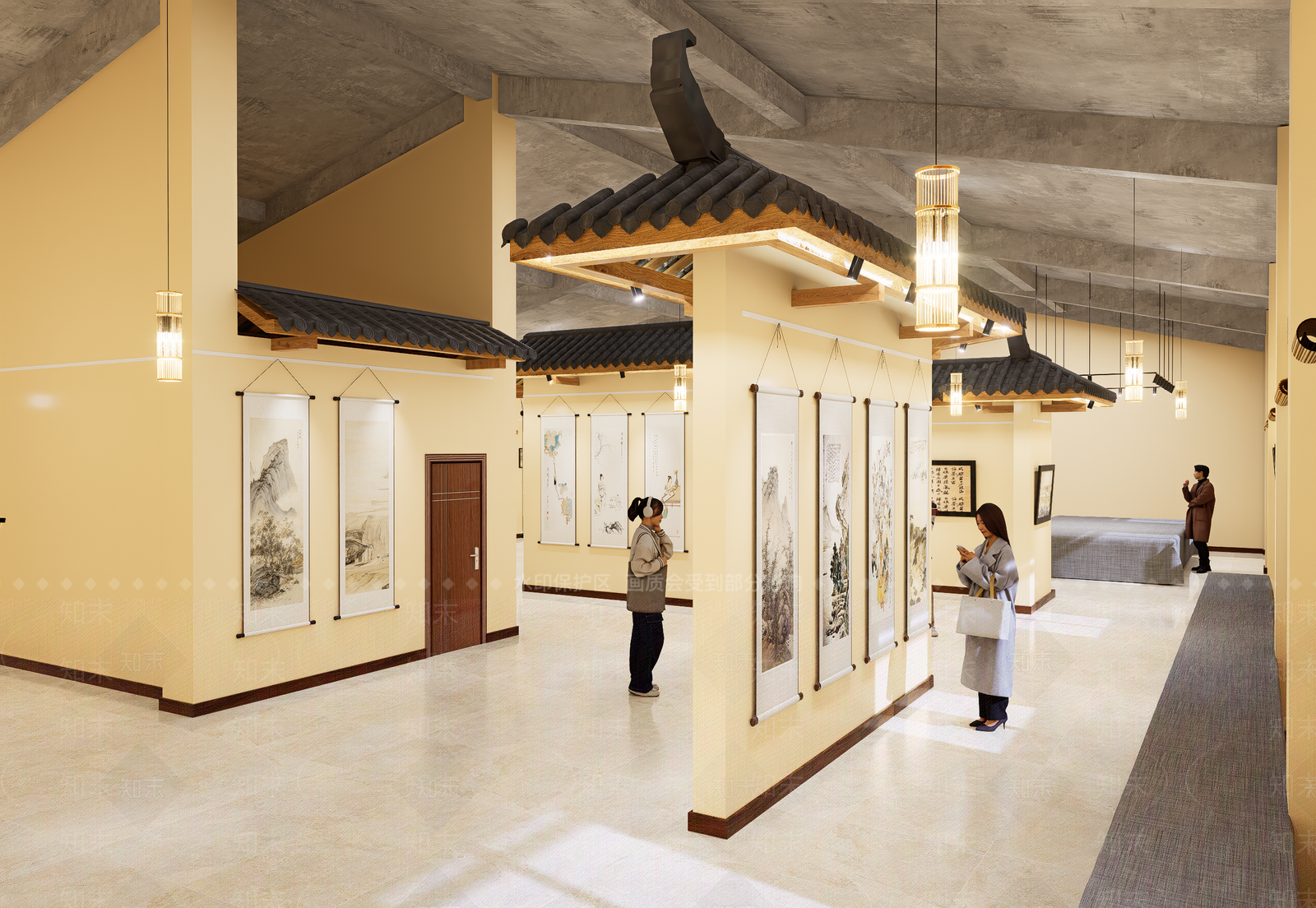 新中式中式其他文化空间SU模型下载【ID:1188574750】