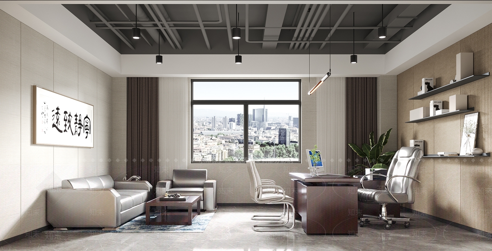 现代办公大厅3D模型下载【ID:1188522309】