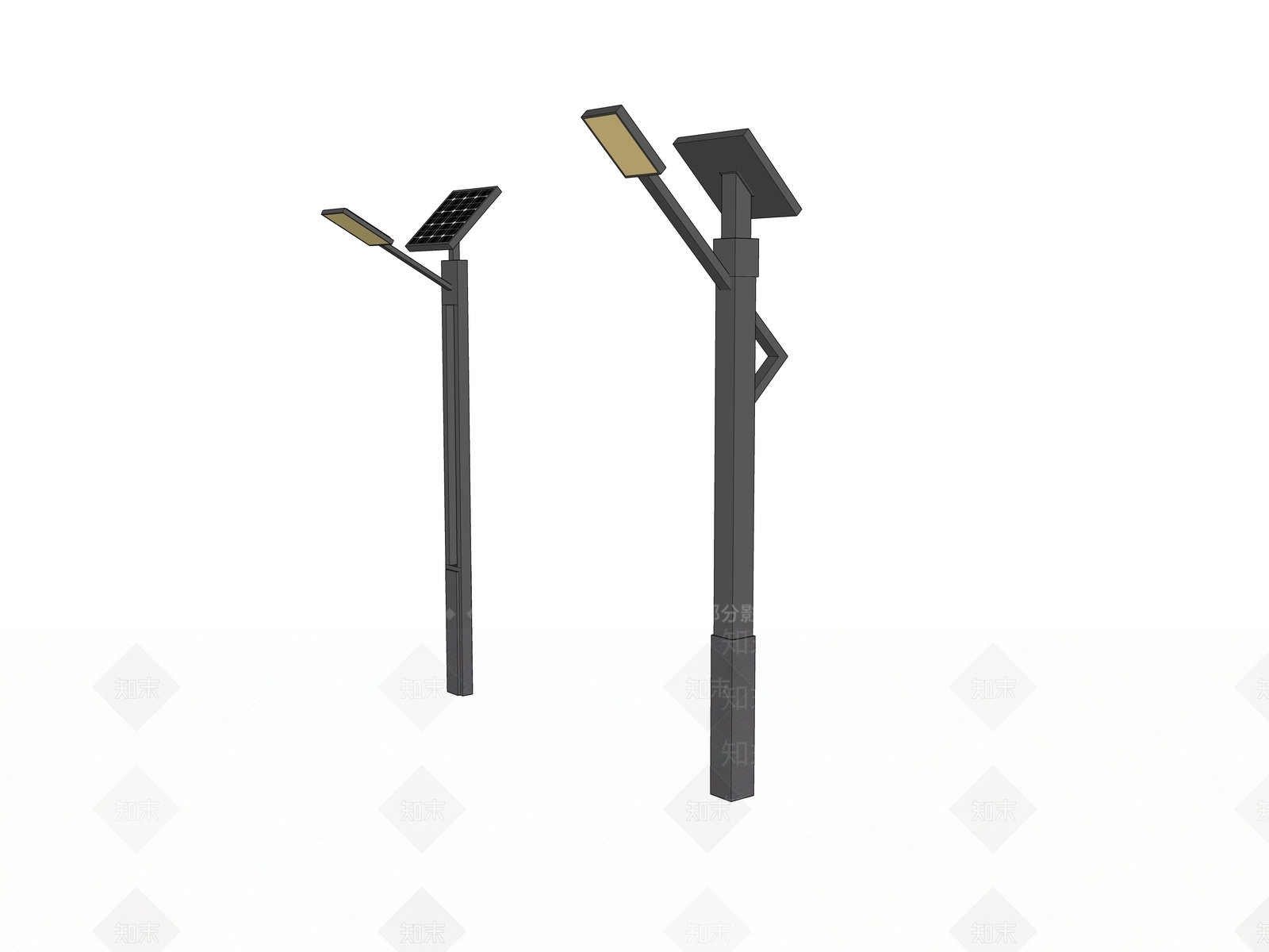 现代路灯SU模型下载【ID:1188522458】
