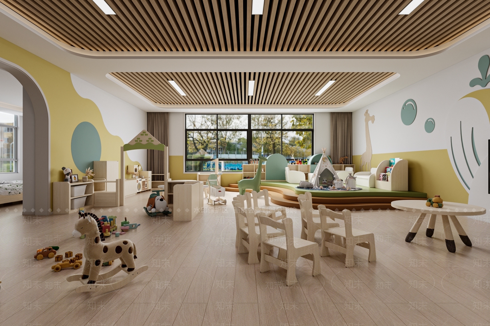 现代幼儿园3D模型下载【ID:1188523035】