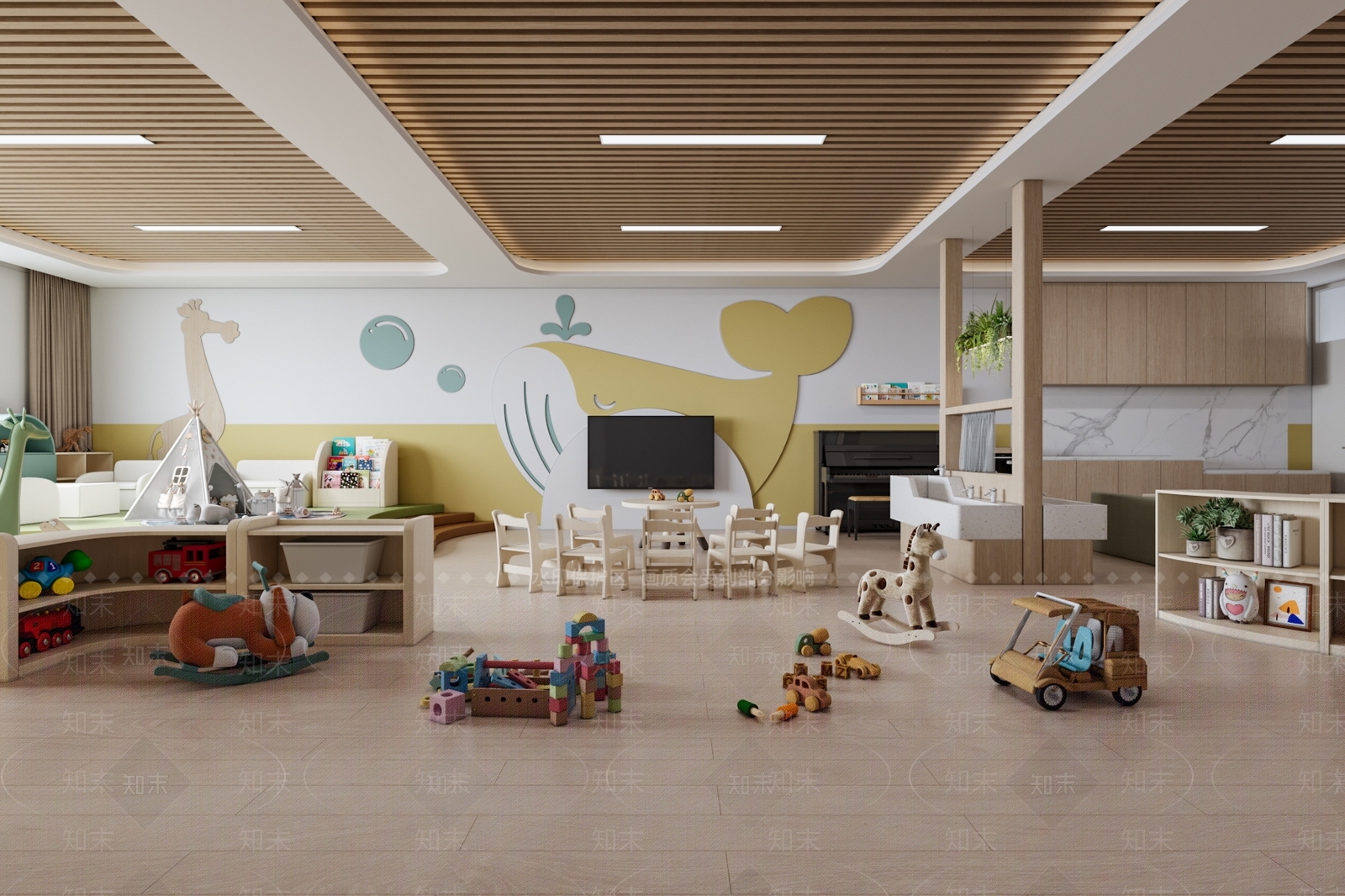 现代幼儿园3D模型下载【ID:1188523035】