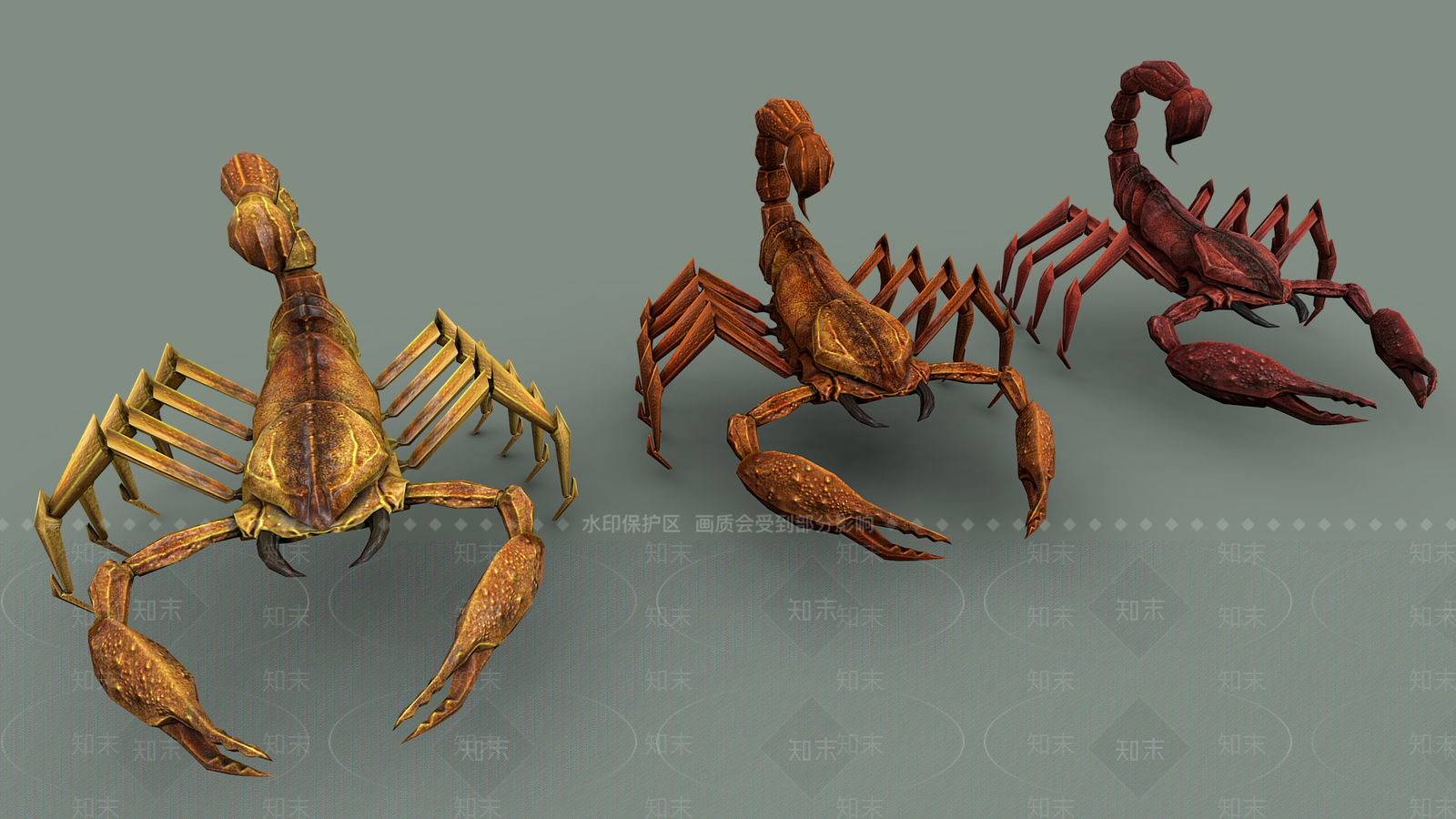 爬行类动物3D模型下载【ID:1188523949】