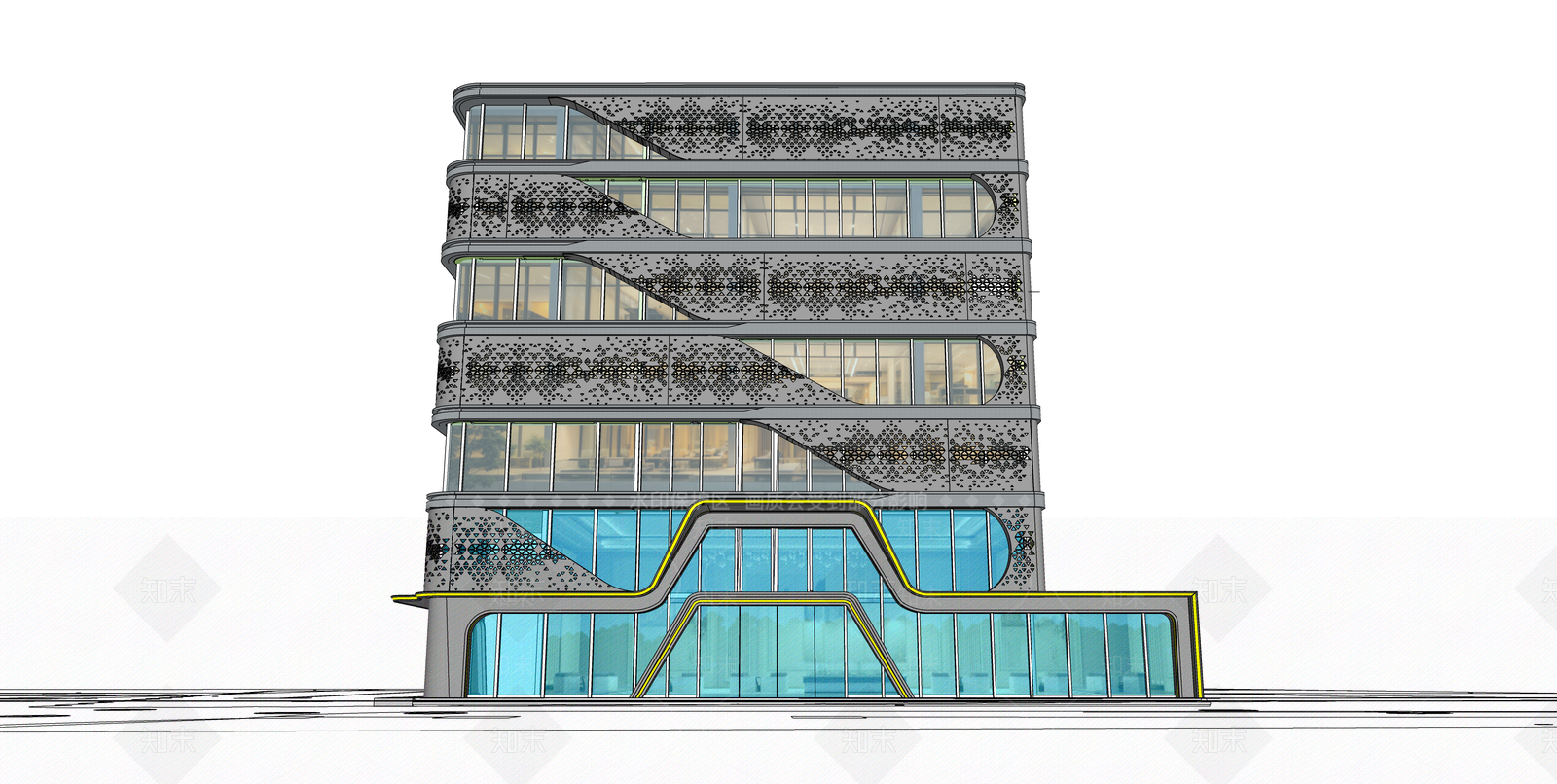 现代其他商业建筑SU模型下载【ID:1188527589】