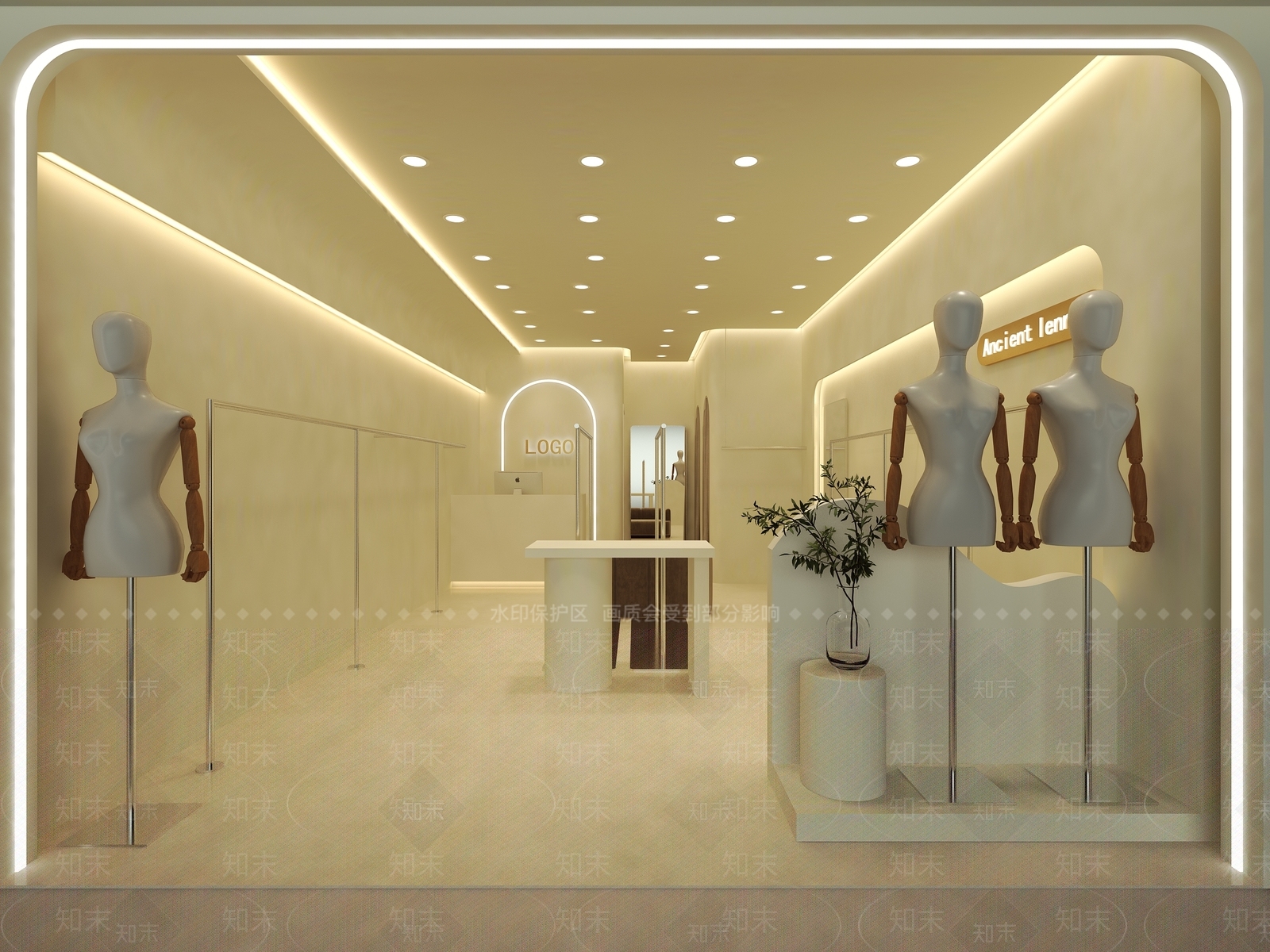 现代服装店3D模型下载【ID:1188527550】