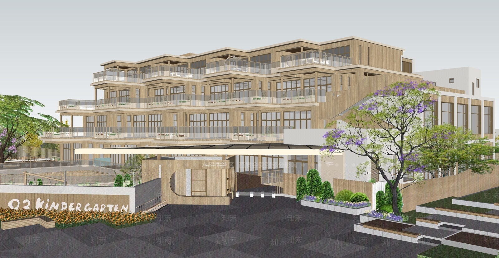 原木幼儿园SU模型下载【ID:1188527613】