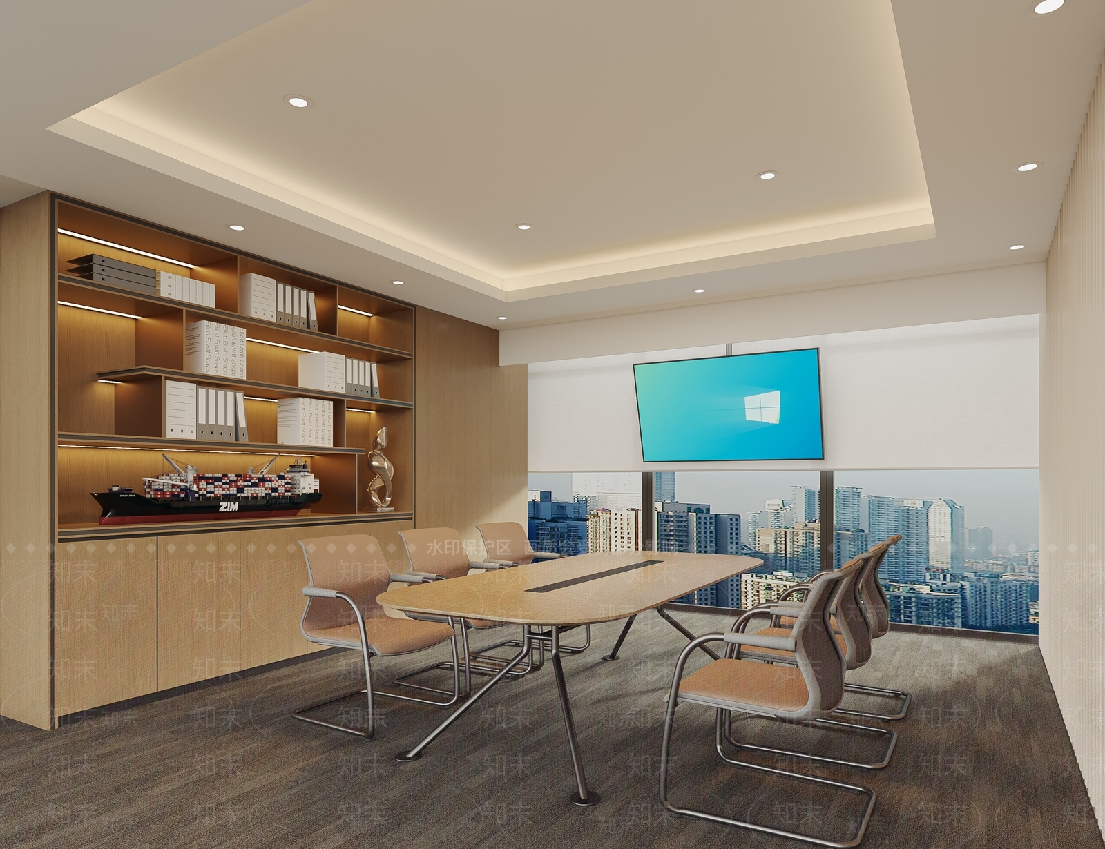 现代会议室3D模型下载【ID:1188527909】