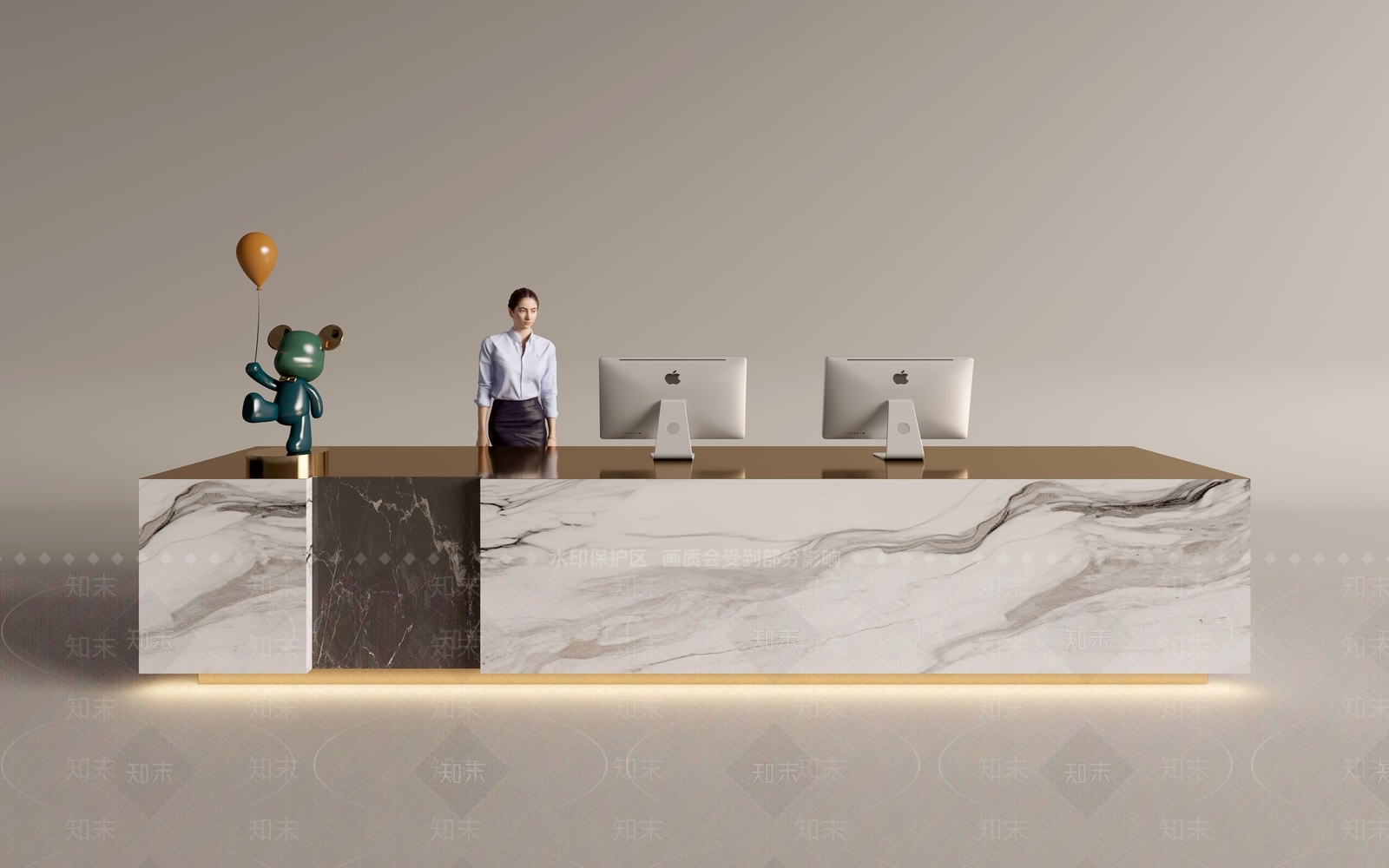现代前台3D模型下载【ID:1188529510】