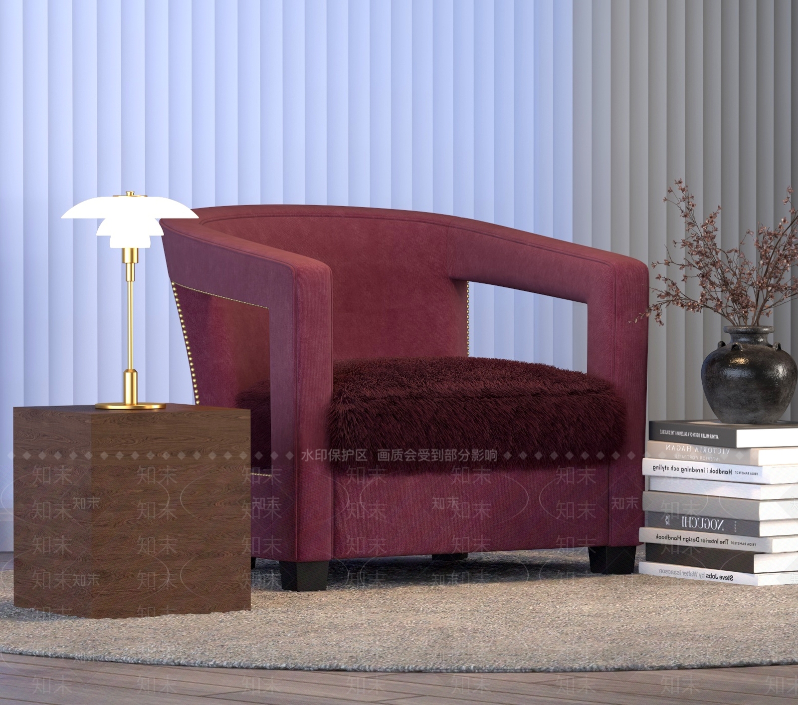 现代新中式台灯3D模型下载【ID:1188532845】