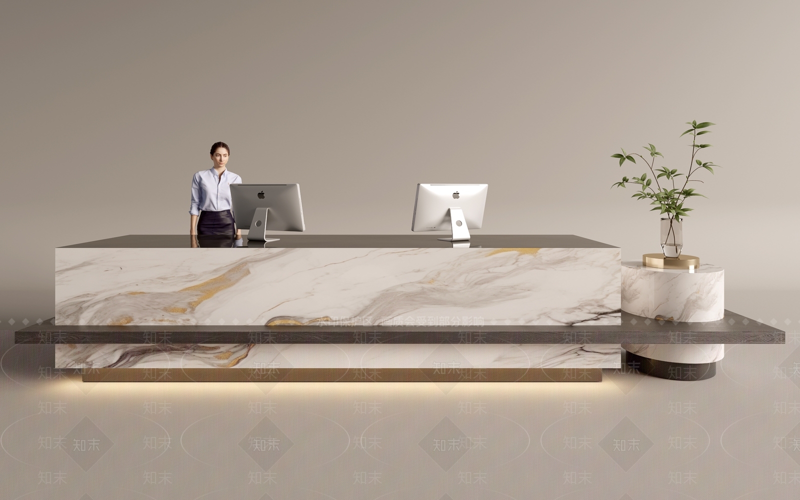 现代前台3D模型下载【ID:1188533993】