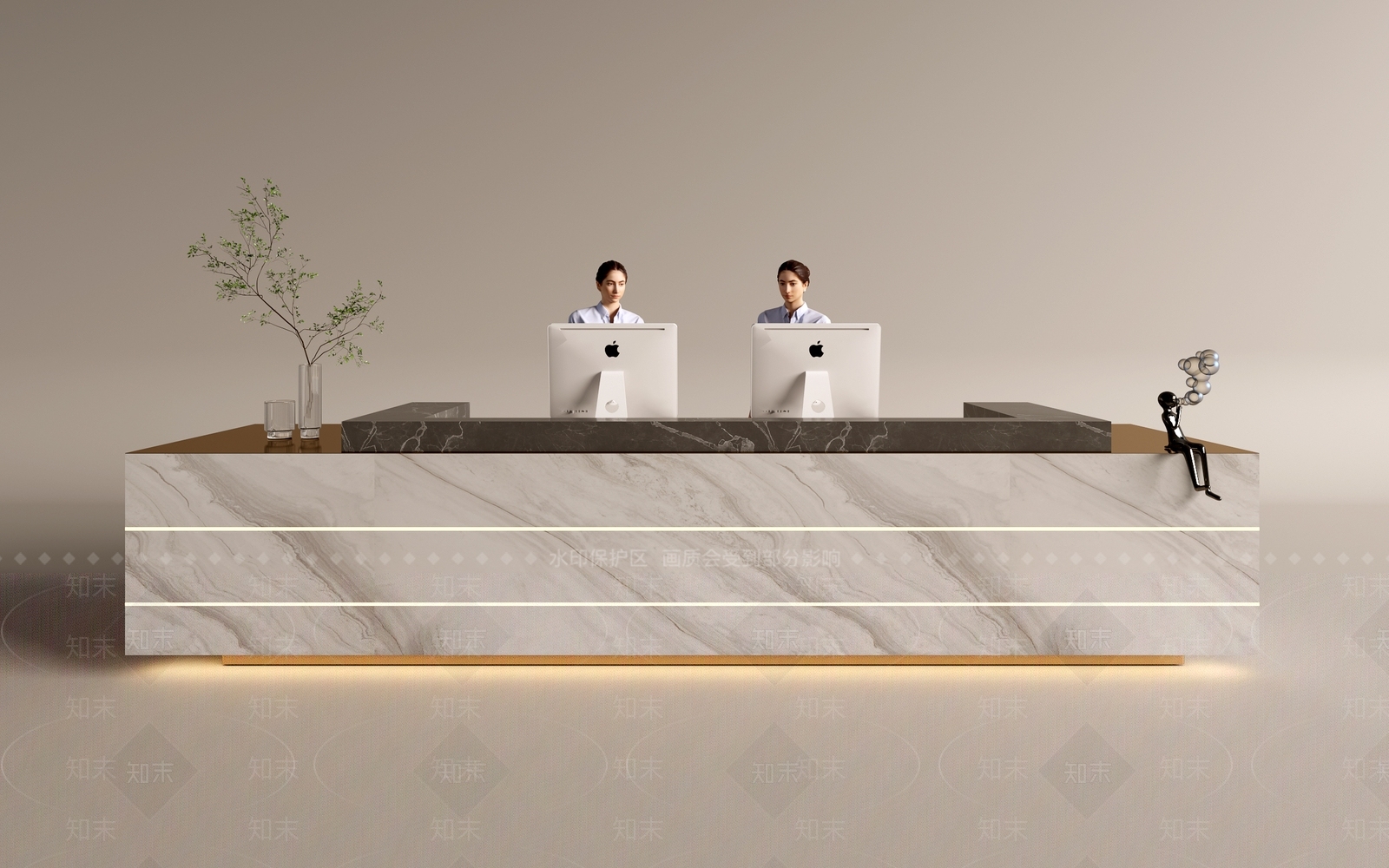 现代前台3D模型下载【ID:1188535137】