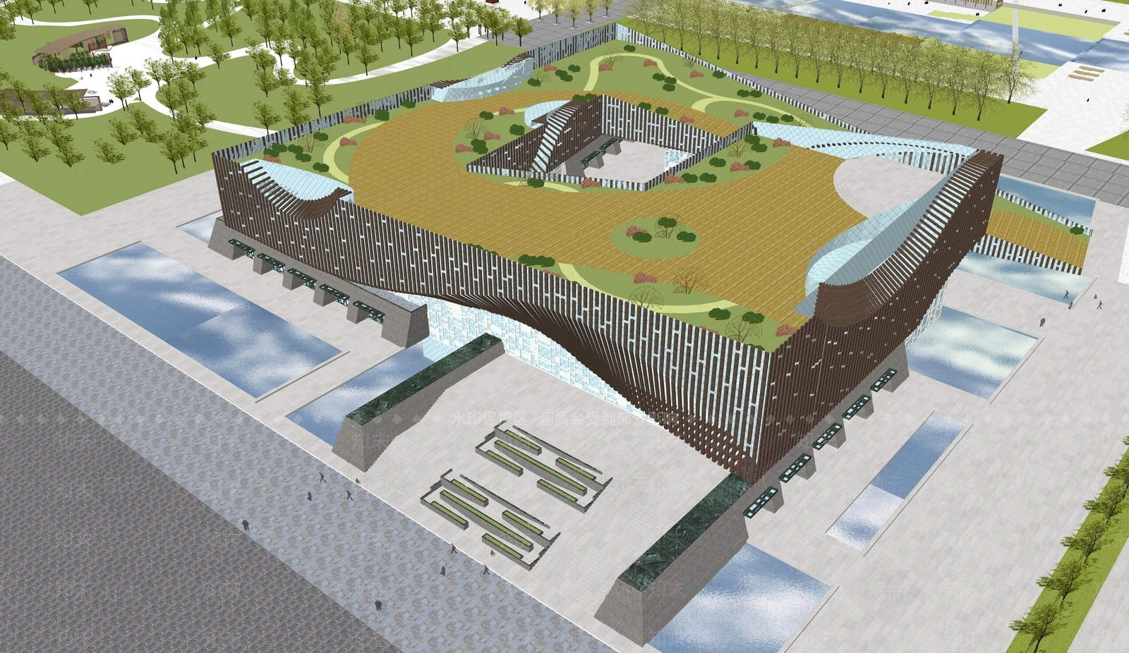 现代其他文化场馆SU模型下载【ID:1188535447】