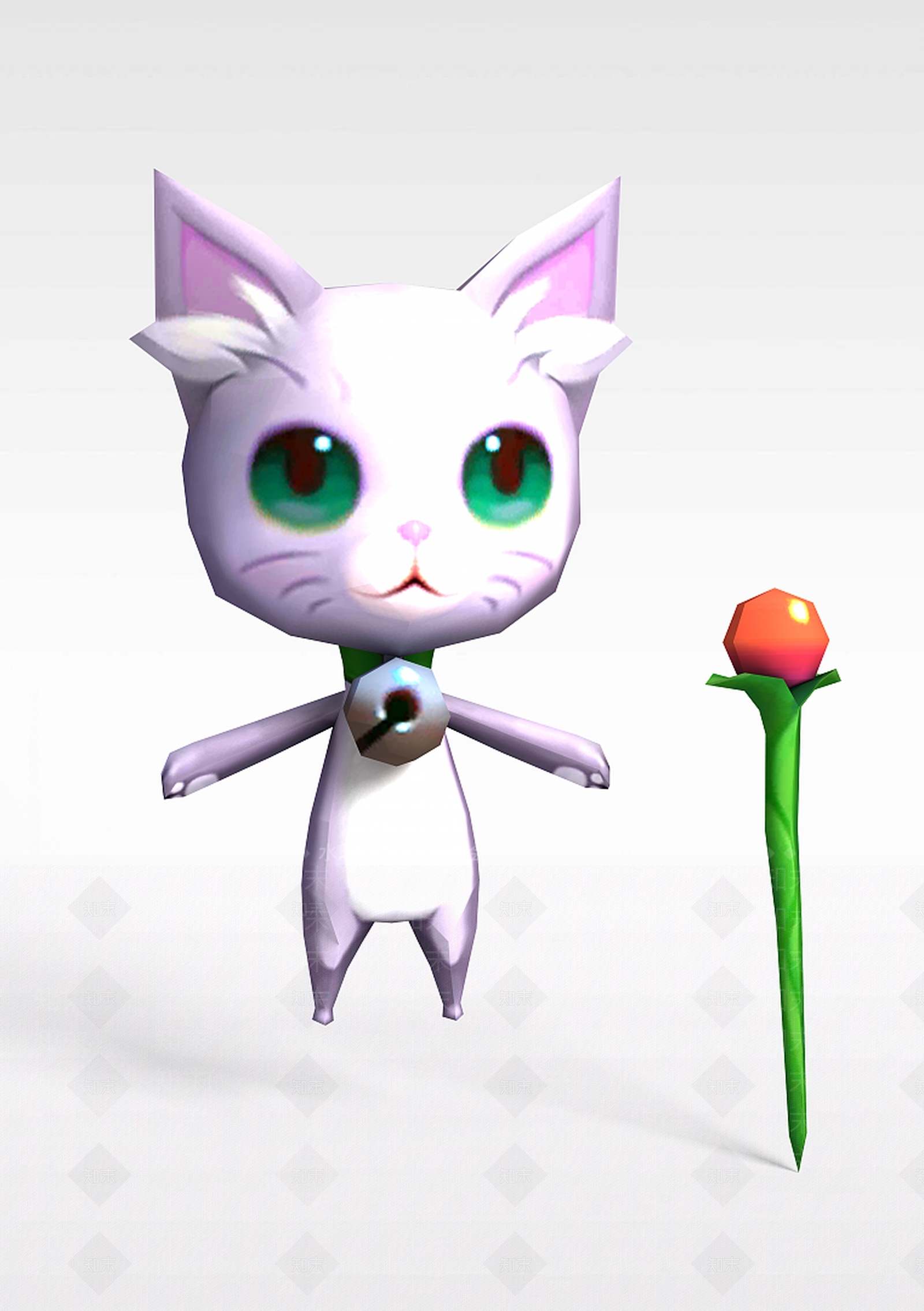 现代手游人物动物小猫3D模型下载【ID:1188537180】