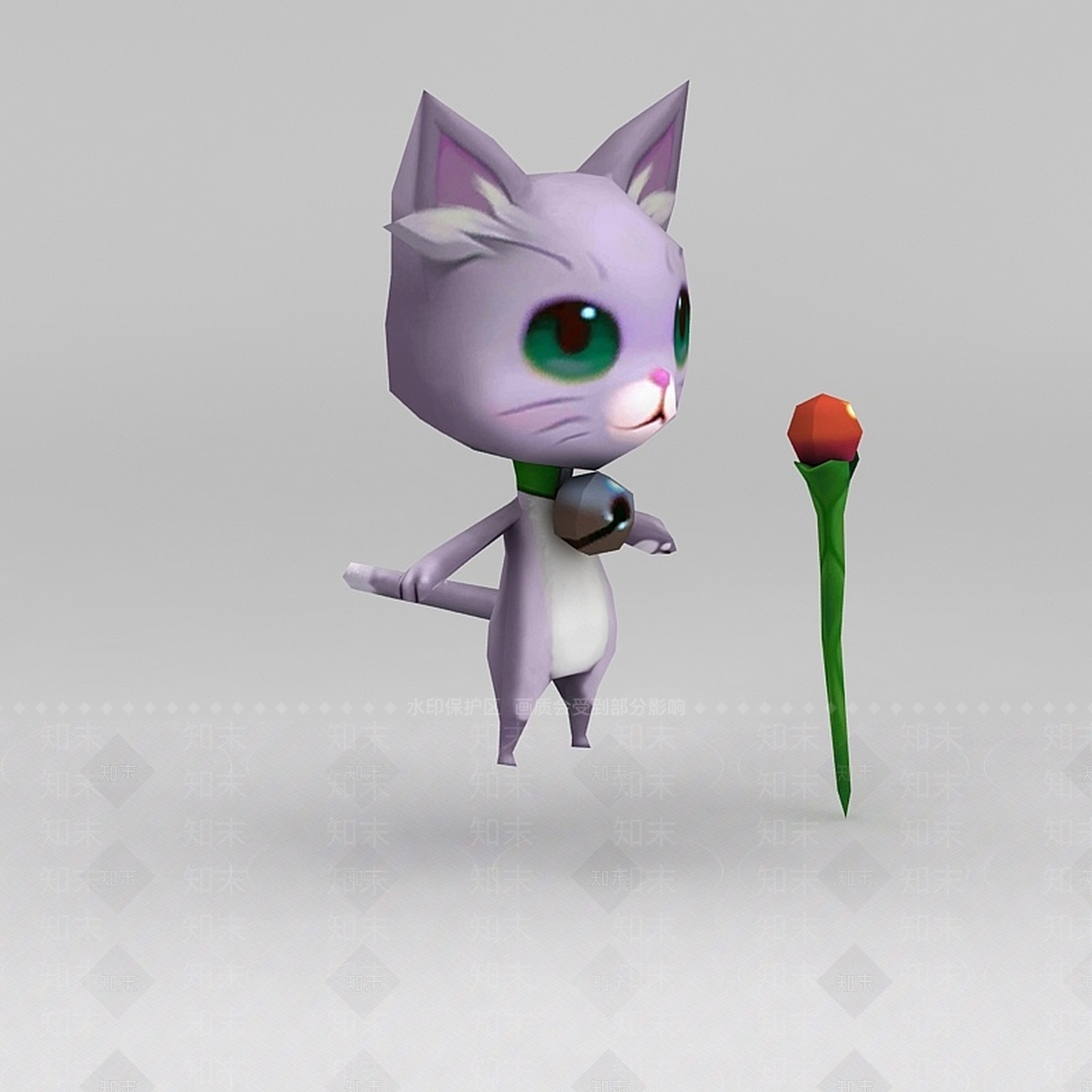 现代手游人物动物小猫3D模型下载【ID:1188537180】