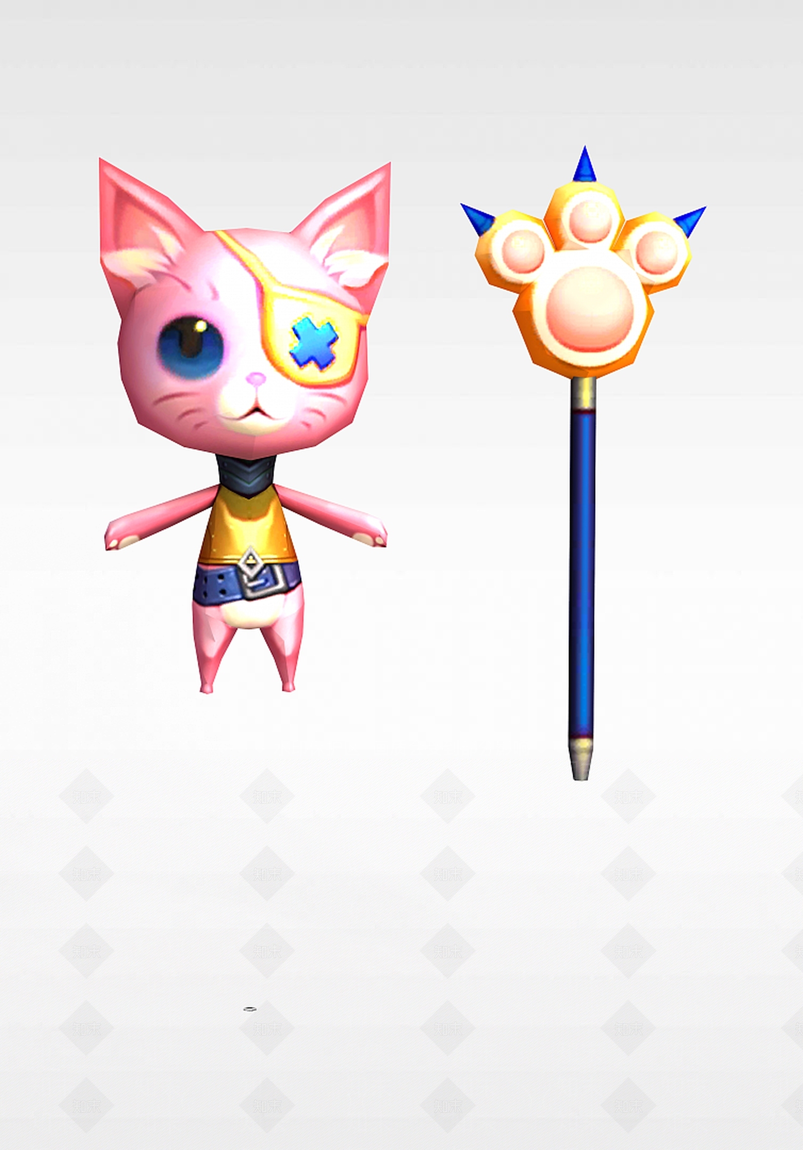 现代手游角色动物猫3D模型下载【ID:1188537231】