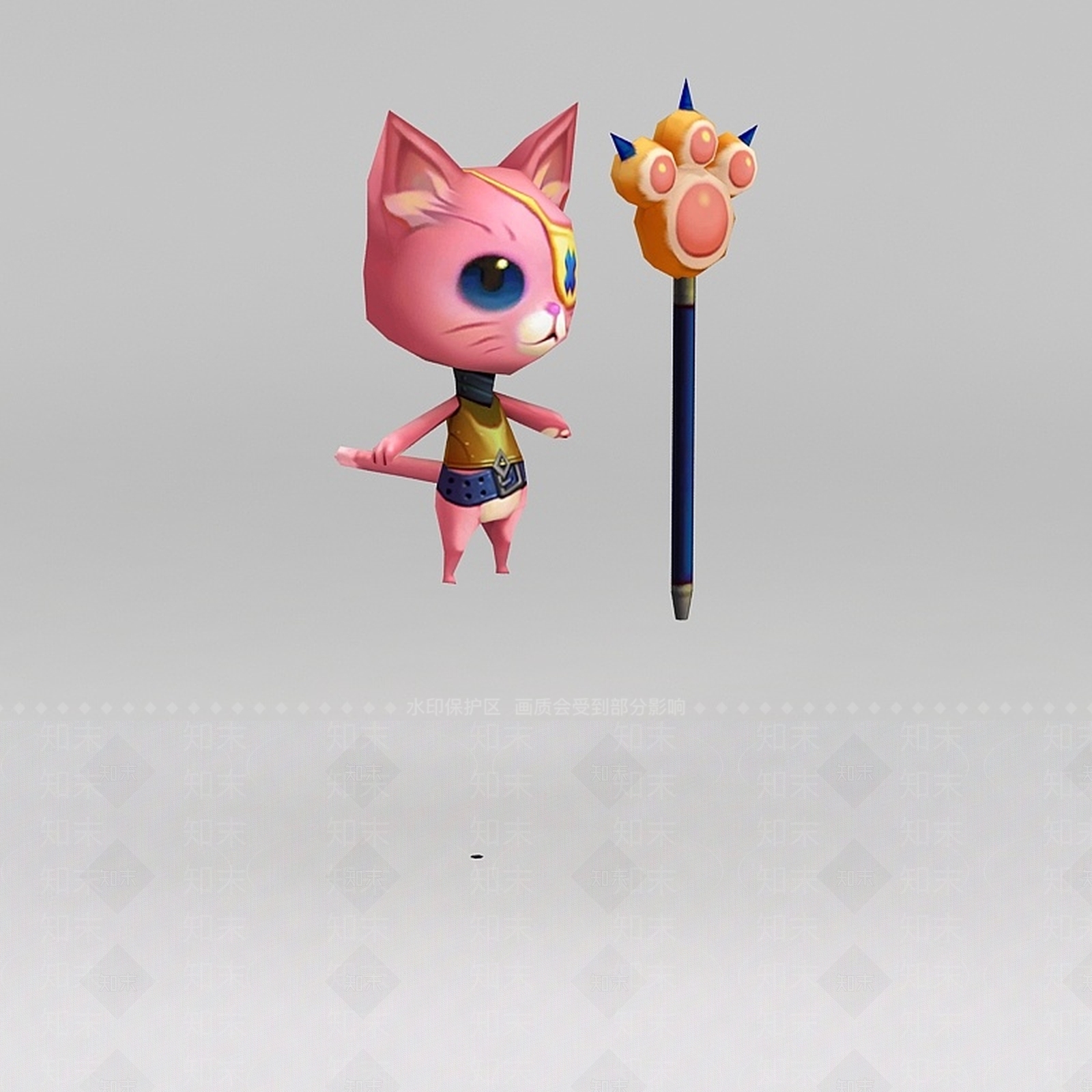 现代手游角色动物猫3D模型下载【ID:1188537231】
